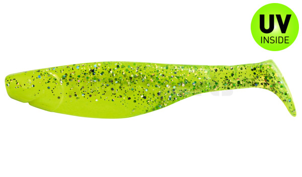 000212B034 Kopyto-River 4" (ca. 11,0 cm) silk / neon chartreuse glitter