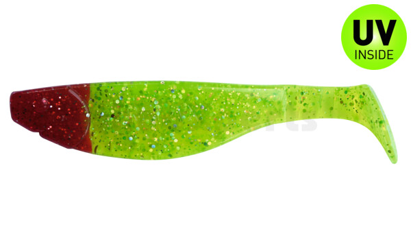 000212066RH Kopyto-River 4" (ca. 11,0 cm) grün(chartreuse)-glitter / red head
