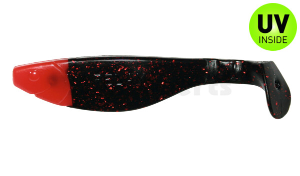 000212204RH Kopyto-River 4" (ca. 11,0 cm) black-red-glitter / red head