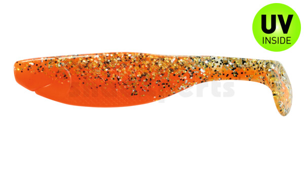 000214B032 Kopyto-River 5" (ca. 13,0 cm) orange  / clear gold ´n black flake