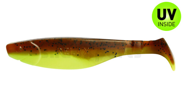 000214B110 Kopyto-River 5" (ca. 13,0 cm) silk / brown amber (olive)-black glitter