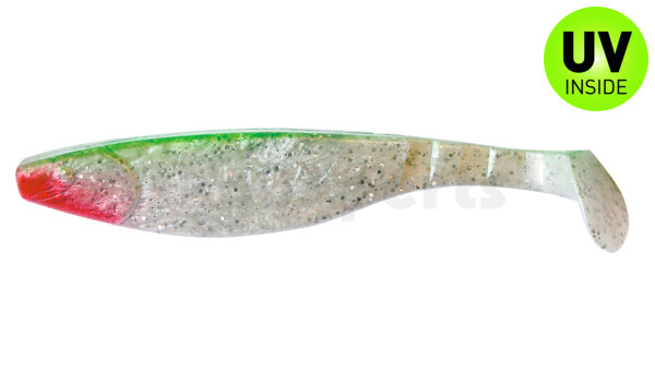 000216034 Kopyto-River 6" (ca. 16,0 cm) pearlwhite-glitter / green