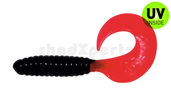 000608029A Twister 4" regulär (ca. 8,0 cm) black / red tail