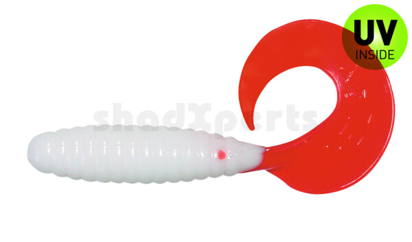 000608048 Twister 4" regulär (ca. 8,0 cm) white / red tail