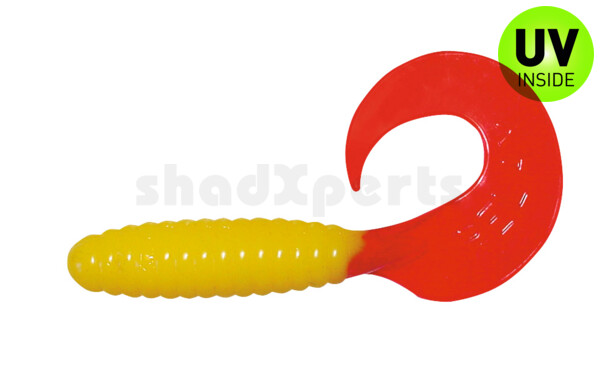 000608052 Twister 4" regulär (ca. 8,0 cm) yellow / red tail