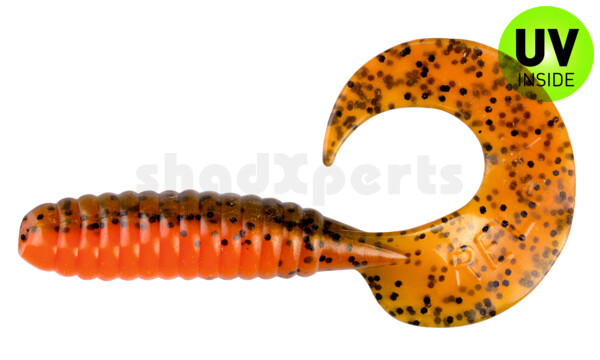 000508B068 Twister 4" laminiert (ca. 8,0 cm) orange-Glitter / olivebraun-Glitter