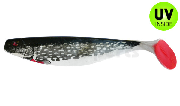 000416-001PIRT Xtra-Soft-Nature 6" (ca. 16,0 cm) white / pike (olive) red tail