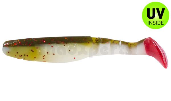 000211B188RT Kopyto-Classic 4" (ca. 11,0 cm) reinweiss / olive-tree-Glitter / red tail