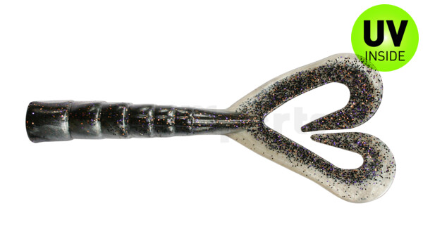 000610DT-02 Big Twin Tail 4"(ca. 10cm) pearlwhite-smoke Glitter