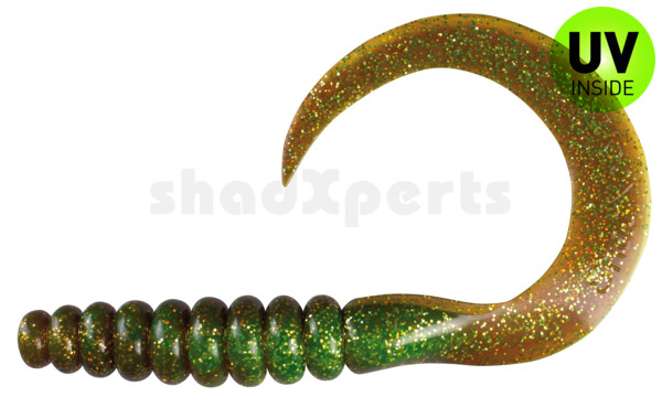 000628B054 SX XXL Tail 11" chartreuse glitter / motoroil-glitter