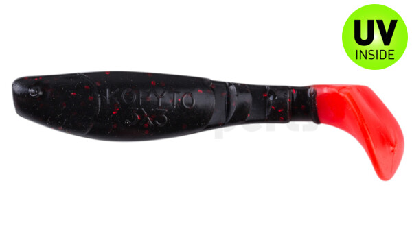 000208204RT Kopyto-Classic 3" (ca. 8,0 cm) black-red-glitter / red tail