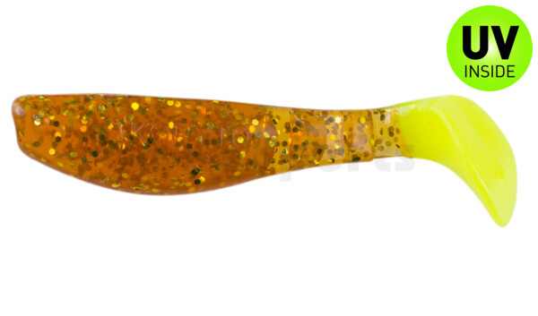 000208220FT Kopyto-Classic 3" (ca. 8,0 cm) rootbeer gold-glitter / fire tail