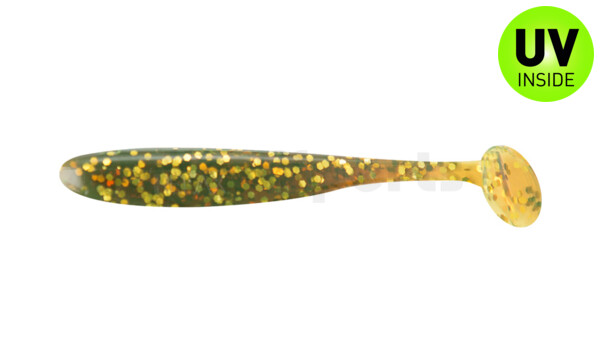 003407092 Bass Shad 2,5“ (ca.7 cm) motoroil-gold-Glitter