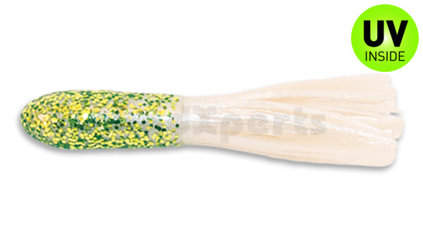 001605010 Crappie Tube 1.75" (ca. 4,5 cm) Chartreuse Glitter/Pearl