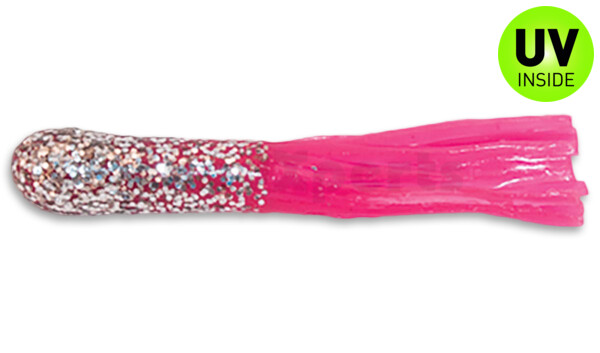 001605012 Crappie Tube 1.75" (ca. 4,5 cm) Silver Glitter/Pink