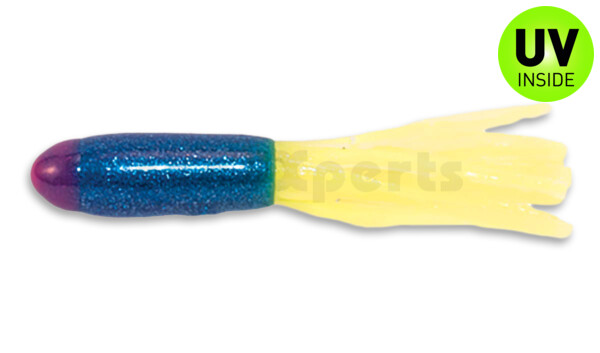 001605019 Crappie Tube 1.75" (ca. 4,5 cm) Pink/Blue Sparkle/Chartreuse