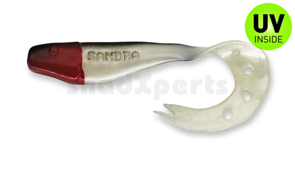 006024008RH Sandra 7" (ca. 18 cm) perlweiss / schwarz / Red Head