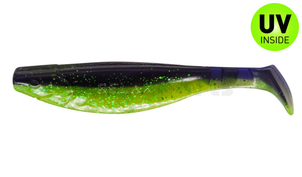 000214B113 Kopyto-River 5" (ca. 13,0 cm) chartreuse glitter / grape
