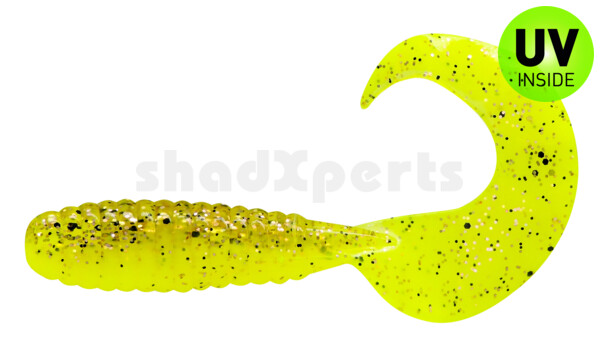 000508B150 Twister 4" laminiert (ca. 8,0 cm) silk / clear black ´n copper flake