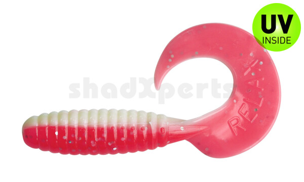 000508B906 Twister 4" laminiert (ca. 8,0 cm) white / superred glitter