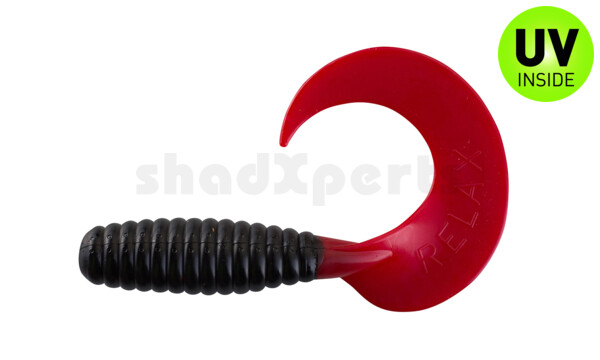 000613029A Xtra Fat Grub 5,5" regular (ca. 13,0 cm) black / red tail