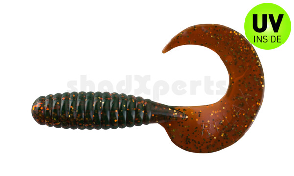 000613033 Xtra Fat Grub 5,5" regular (ca. 13,0 cm) motoroil gold glitter