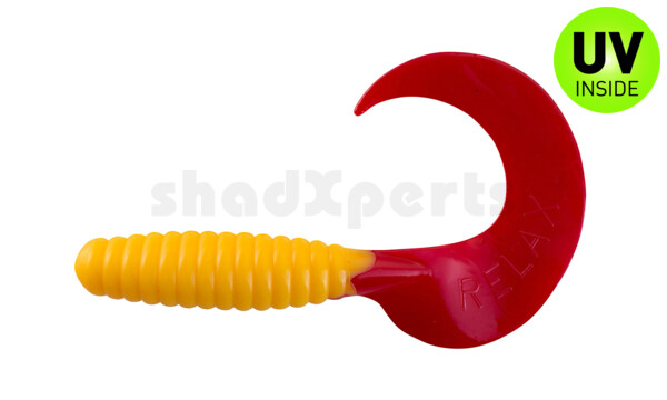 000613052 Xtra Fat Grub 5,5" regular (ca. 13,0 cm) yellow / red tail