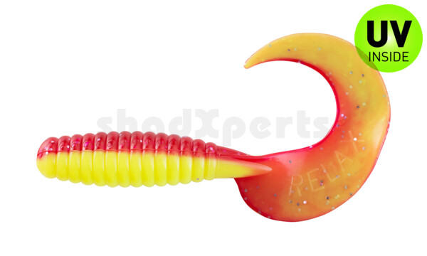 000513B905 Xtra Fat Grub 5,5" laminated (ca. 13,0 cm) silk / red-glitter