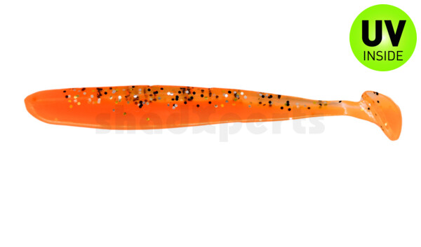 003413B032 Bass Shad 4,5“ (ca. 13 cm) orange / clear gold,black Glitter
