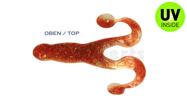 000312B023 Turbofrog 4" (ca.12,0 cm) goldpearl / motoroil-glitter