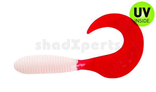 000607048 Twister 3" regulär (ca. 7,0 cm) white / red tail