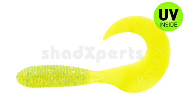 000607083 Twister 3" regulär (ca. 7,0 cm) chartreuse glitter / fire tail