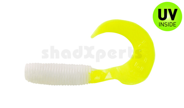 000604125 Twister 2" regulär (ca. 4,5 cm) reinweiß / fire tail