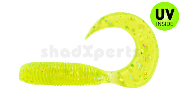 000604018 Twister 2" regulär (ca. 4,5 cm) chartreuse glitter
