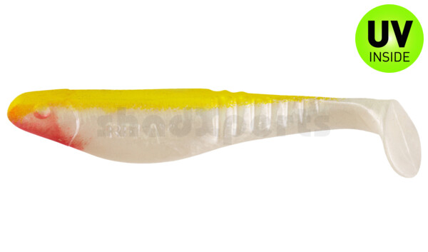 000812012 Shark 4" (ca. 11,0 cm) perlweiss / fluogelb