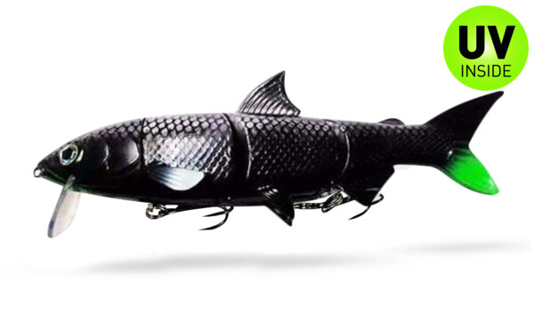 HYRO25BA RenkyOne - Hybrid Fishing Lure 10" (ca. 25 cm) slow sinking Black Apple