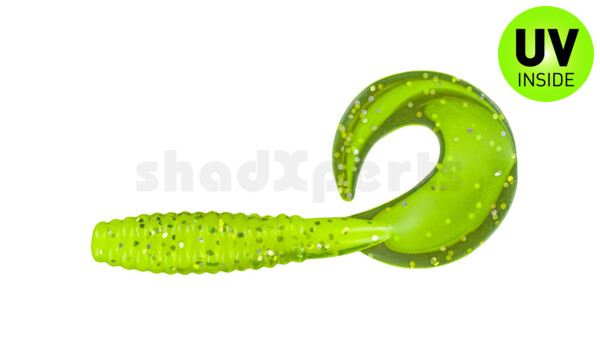 000508B034 Twister 4" laminiert (ca. 8,0 cm) silk / neon chartreuse glitter