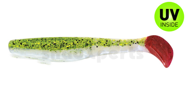 000211B035RT Kopyto-Classic 4" (ca. 11,0 cm) bluepearl / watermelon silver flake / red tail