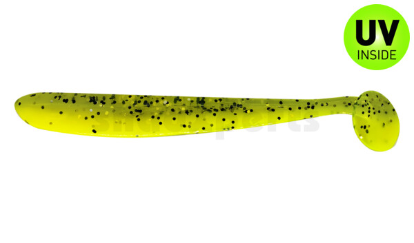 003413B034 Bass Shad 4,5“ (ca. 13 cm) silk  / fluogreen-Glitter