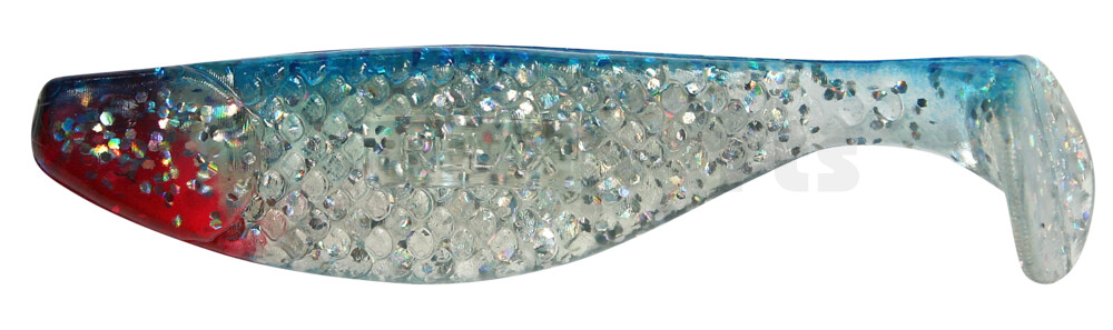 000108085 Aqua 3" (ca. 8,0 cm) klar silber-glitter / blau