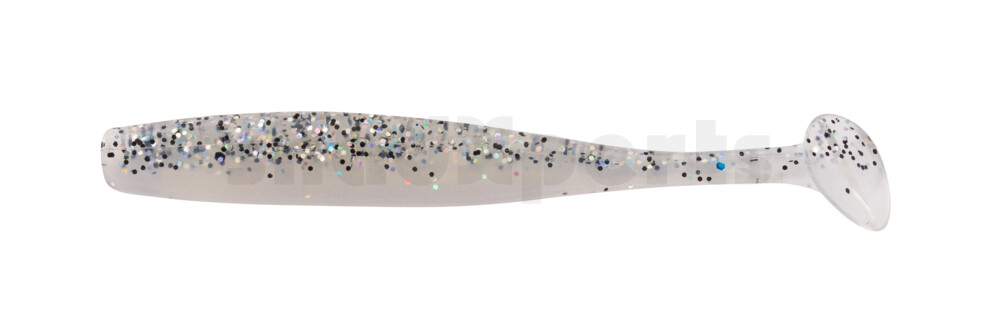 003407B031 Bass Shad 2,5" (ca. 7 cm) blauperl / klar salt´n pepper Glitter