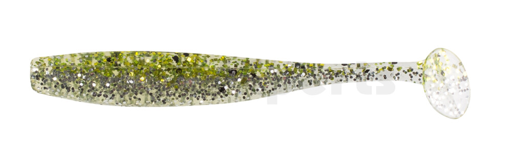 003407B303 Bass Shad 2,5" (ca. 7 cm) klar silber Glitter / chartreuse Glitter