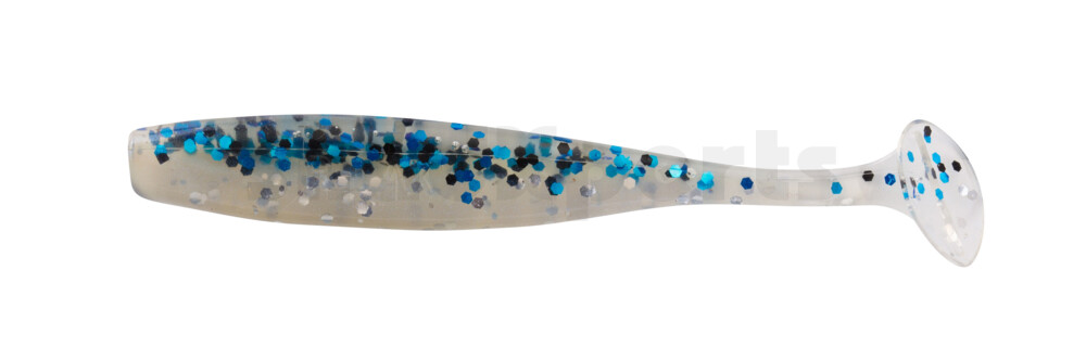 003407B304 Bass Shad 2,5" (ca. 7 cm) blauperl-Glitter / oceanblue Glitter