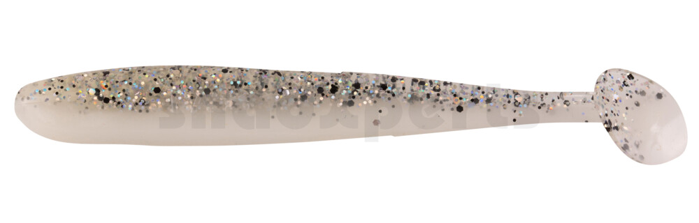 003408B008 Bass Shad 3“ (ca. 7,5 cm) reinweiss / klar salt´n pepper Glitter