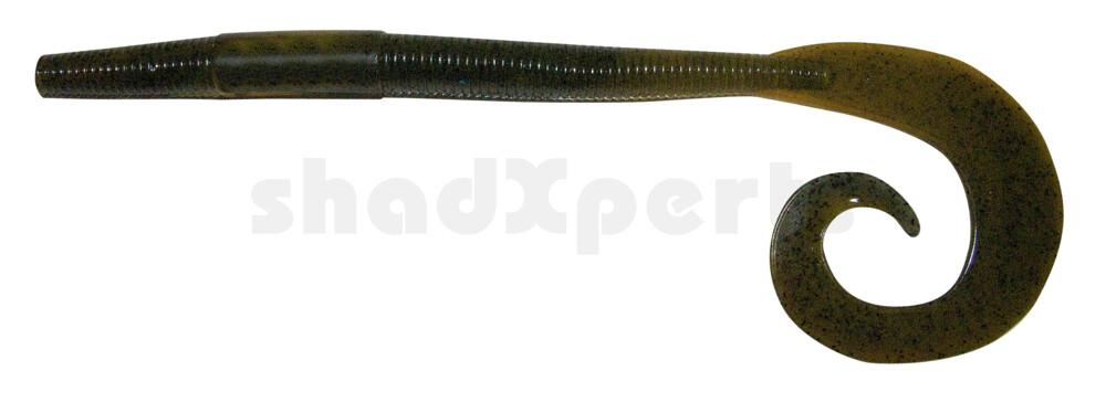 002919007 Big Curl Tail Worm 10" (ca. 19 cm) Green Pumkin