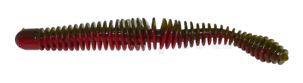 002512008 Coontail Ringer Worm 4,75" (ca. 11,5 cm) Green Pumkin/Texas Red