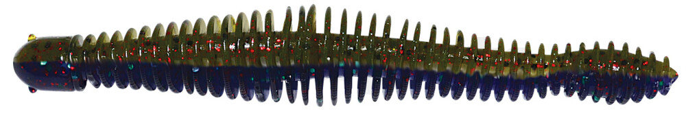 002512011 Coontail Ringer Worm 4,75" (ca. 11,5 cm) Watermelon Red Flake/Junebug