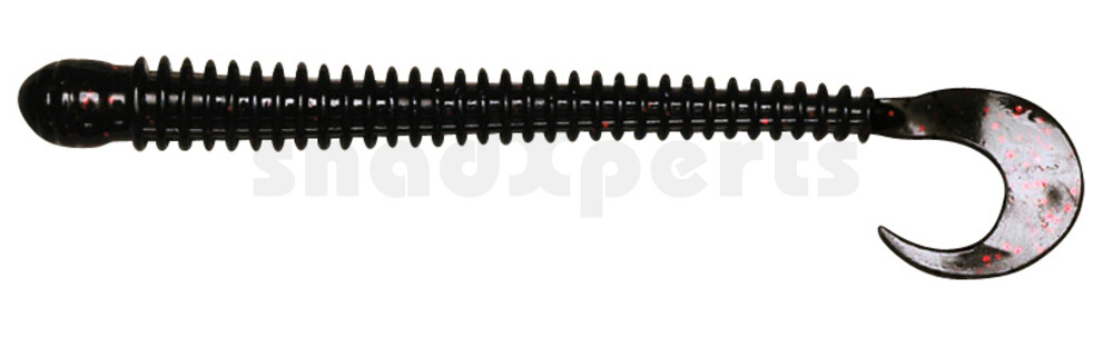 002511010 Drop Shot Ringer Worm 4" (ca. 10,5 cm) Black Neon