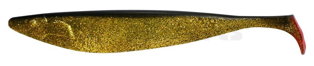 000430078 Megalodon 12" (ca. 30,0 cm) klar gold-Glitter / schwarz