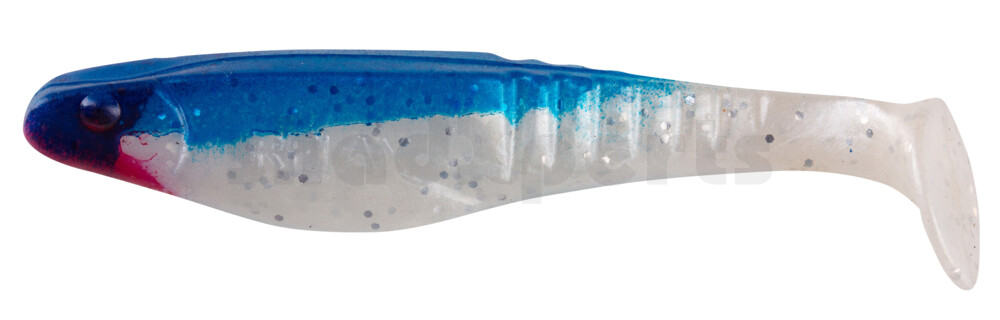 000812035 Shark 4" (ca. 11,0 cm) perlweiss-Glitter / blau